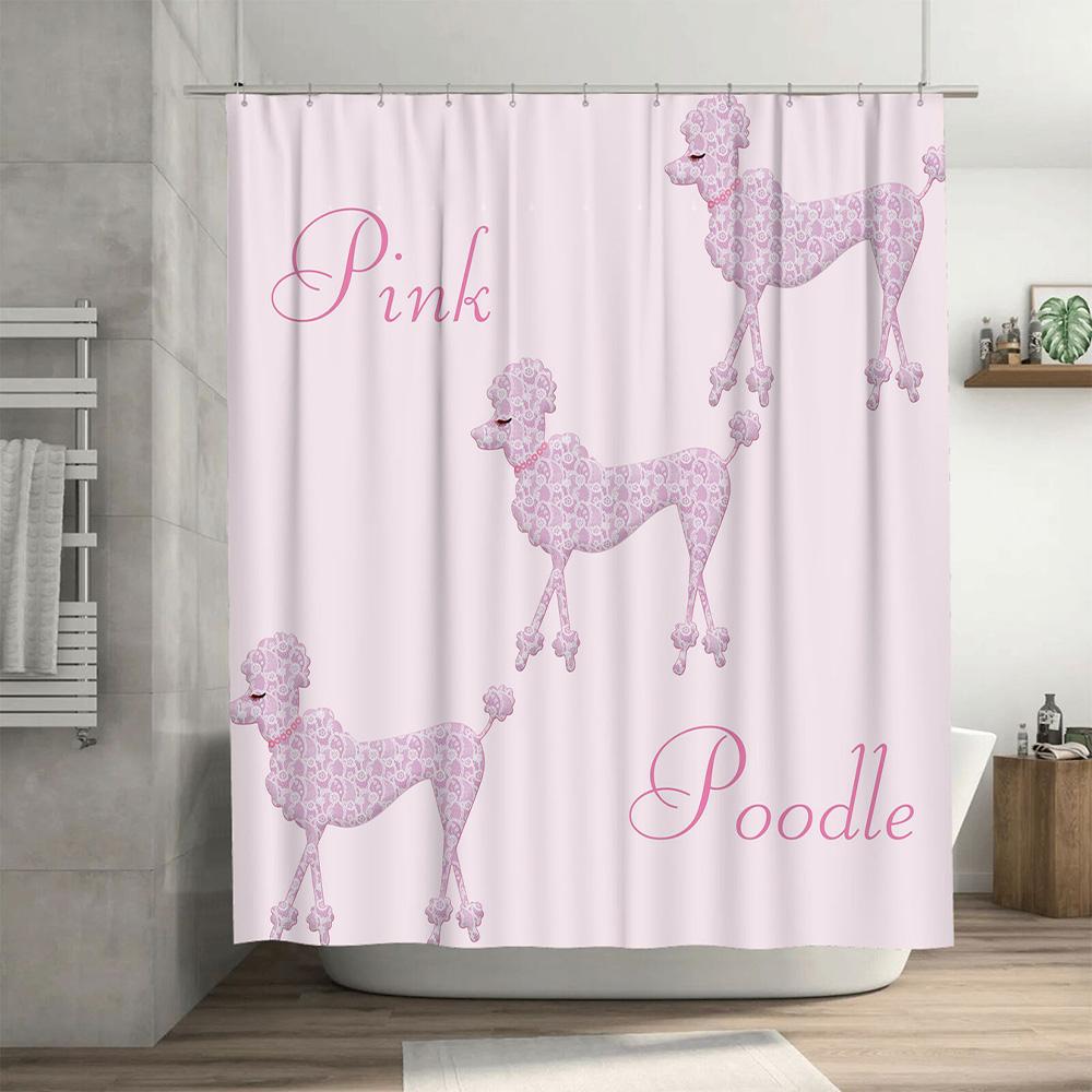 Pink and White Mandala Shower Curtain Modern Decorative Bath Liner for Bathroom 3D Printed Waterproof Fabric Size: Customizable