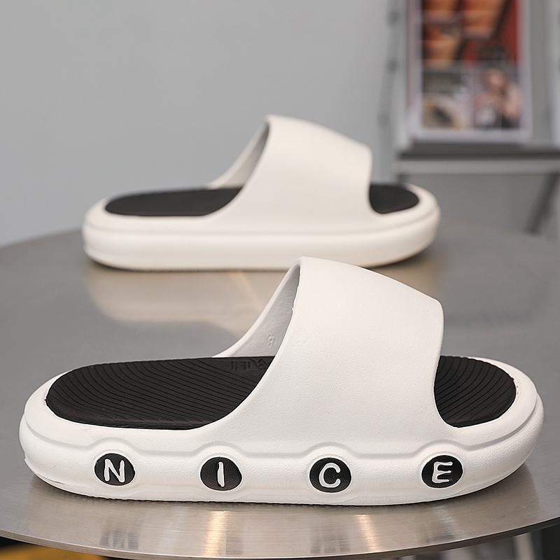 Hausschuhe Herren Hausschuhe Flache Sandalen Schuhe für Männer Verschleißfest Indoor und Outdoor Strand Dicke Sohle Weich Bequem