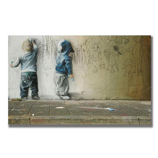 

Абстрактный постер Бэнкси граффити в стиле поп-настенная живопись на холсте, постеры, принты, настенные панно для гостиной, украшения ресторана 21*30cm