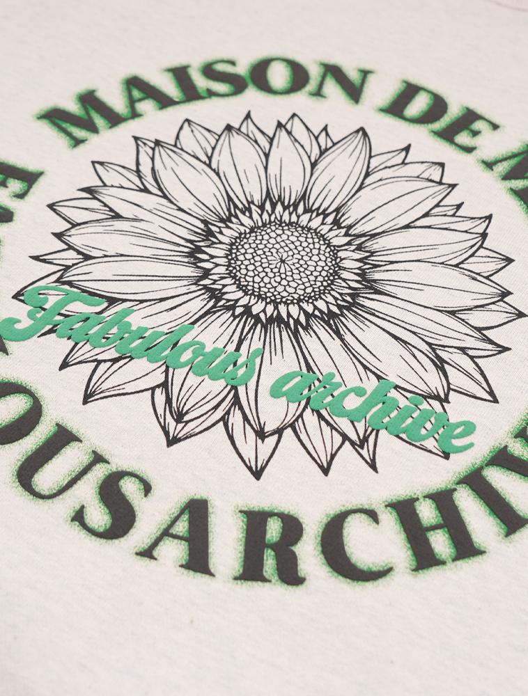 LA MAISON STUDIO Unisex Sunflower Circle Logo Regular Fit Sweatshirt Oatmeal (Fcf1Ts327M)