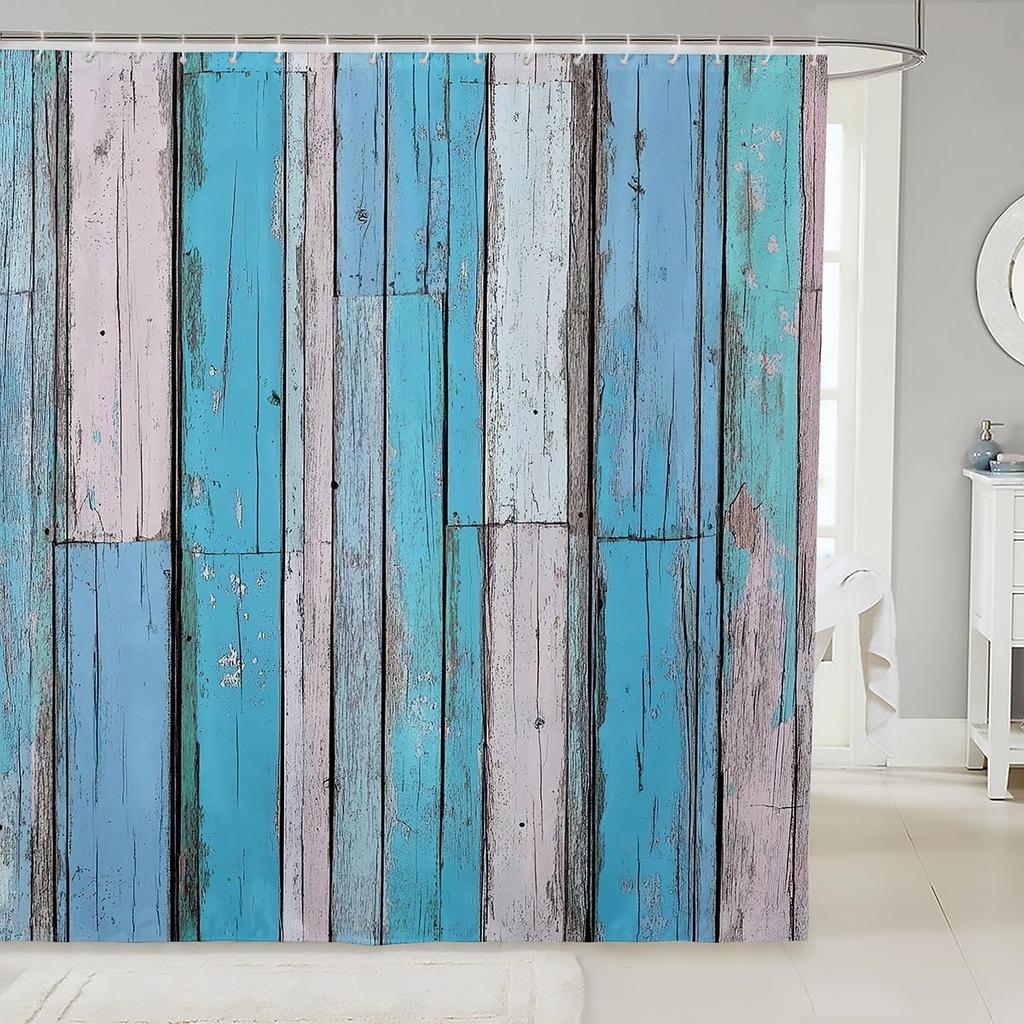 Funny Swimming Dog Fabric Shower Curtain Cute Pet Shower Curtain for Kids Ocean Theme Bathroom Waterproof Accessories with