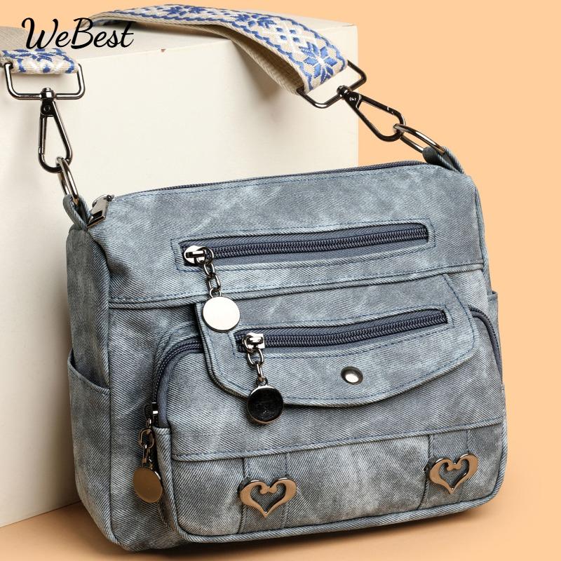 

Women s Retro Multi Pocket Crossbody Soft Leather Shoulder Bag коричневый
