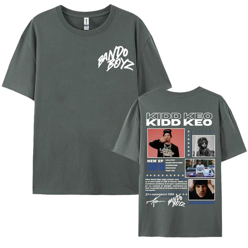 Rapper Kidd Keo Bando Boyz Tour Merch Tee Shirt Mens Women Harajuku Hip Hop Punk Street Tshirt Casual Cotton Oversized T Shirt