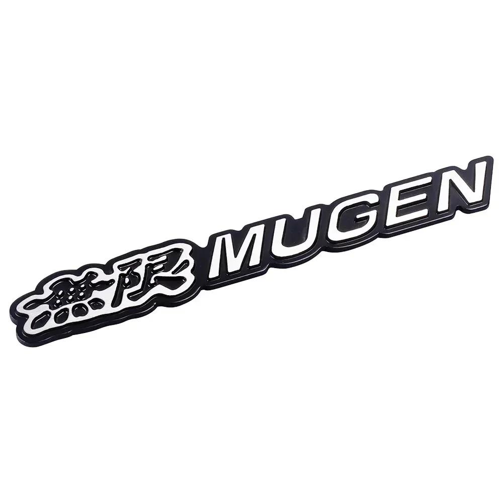 

3D Metal Mugen Logo Car Rear Trunk Fender Emblem Badge Sticker Decals For Civic Accord TypeR TypeS Fit Jazz Accessories чорний