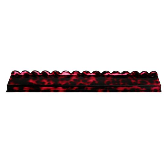 1/4Pcs Mahjong Rack with Detachable Magnetic Pusher Scalloped Acrylic Mah Jongg Tile Holder