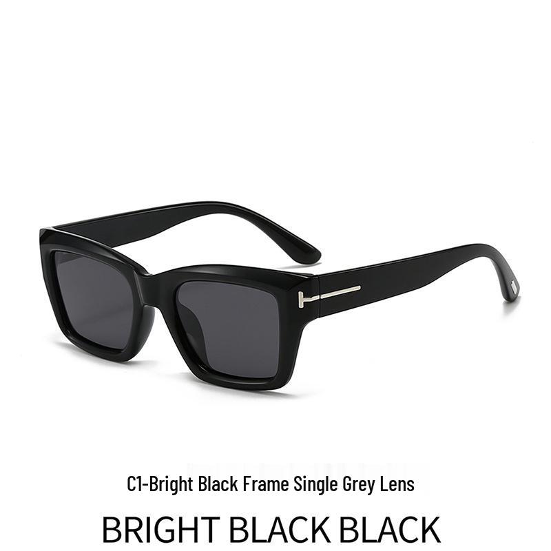 Occhiali da Sole Quadrati Polarizzati alla Moda Stile Coreano Unisex con Lenti Fotoromiche Grandi per Protezione UV