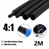 2 Meters 4:1 Ratio Heat Shrink Cable Insulation Sealing Tubing Durable Electrical Insulator Tube for Wire And Cable Protection