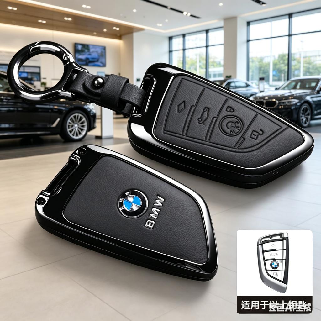 Leather Car Key Case Cover Shell Fob Bag Car Sticker For BMW X1 X3 X5 X6 X7 1 3 5 6 7 Series G20 G30 G11 F15 F16 G01 G02 F488 GJWPC1