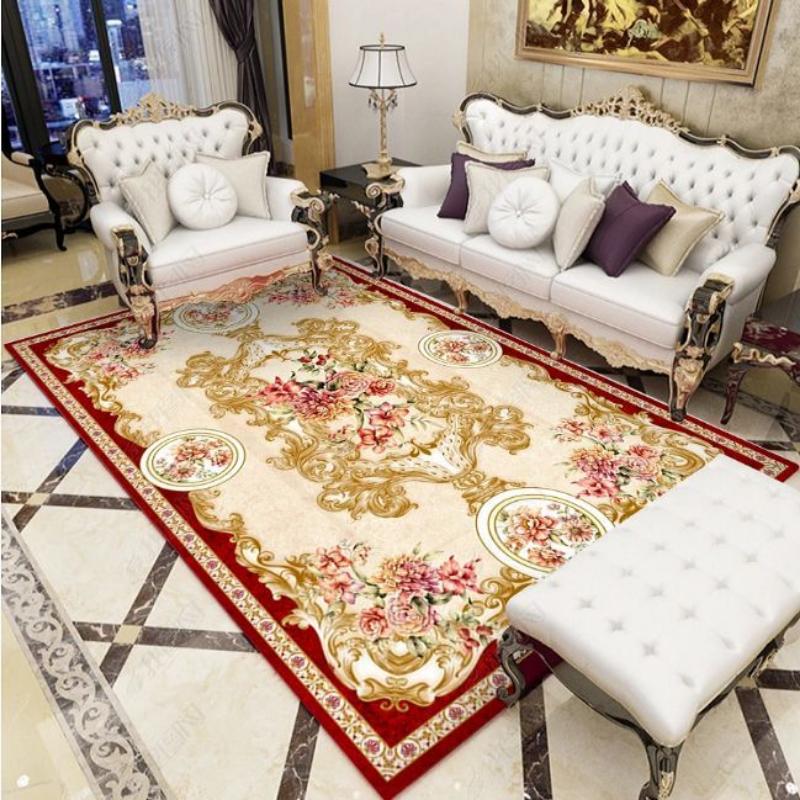 Chinese Style Living Room Carpet Coffee Table Floor Mat Chinese Style Study Bedroom Bedside Home Decoration Non-slip Floor Mat