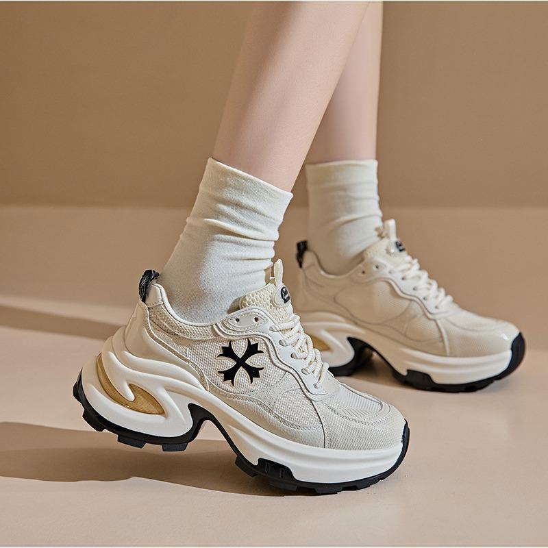 Thick-soled Dad Shoes Women's Fashion Versatile and Breathable Running Shoes Soft-soled Casual Sports Shoes