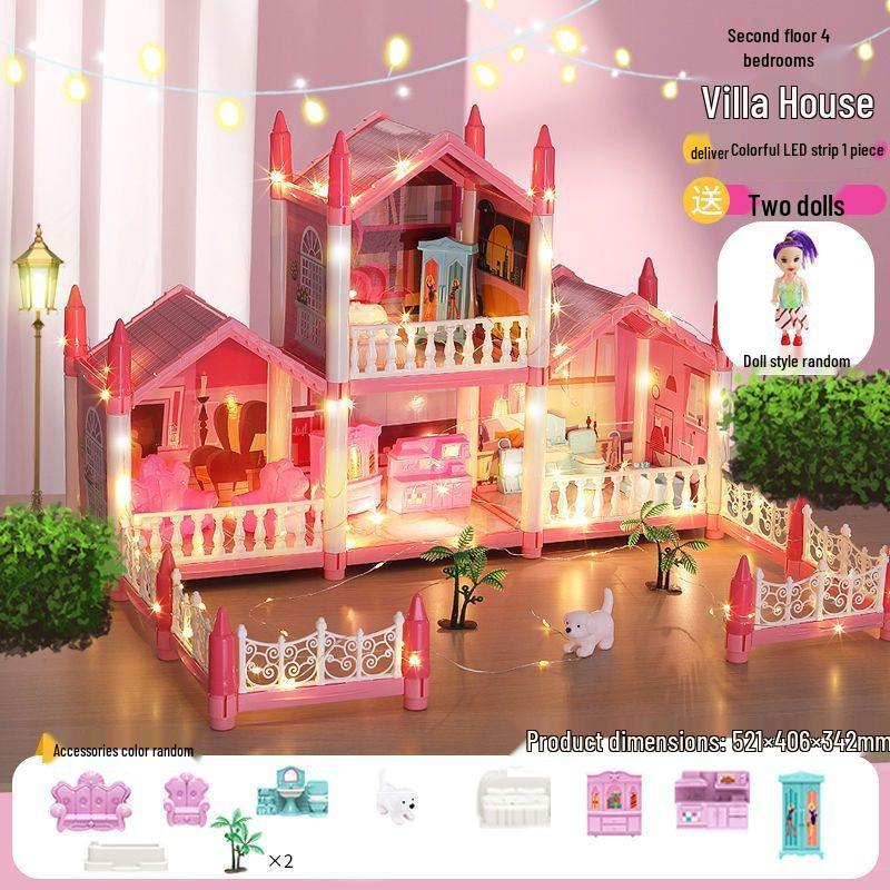DIY Princess Dollhouse Castle Villa for Girls