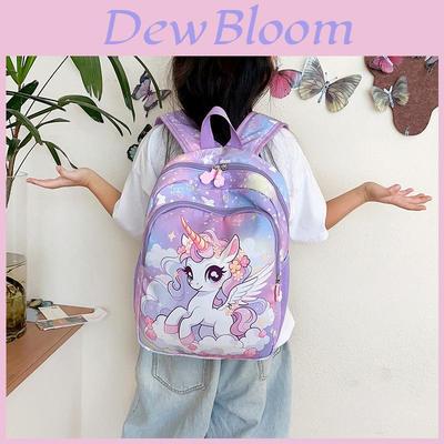 Adorable Unicorn Cartoon Kindergarten Backpack For Girls Lightweight Large Capacity