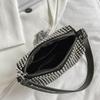 Large Capacity Small Square Bag Zipper Chain Shoulder Bag Personality Rhinestone Handbag  Party