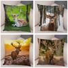 Home Decor Deer In Nature: Realistic Wildlife Cushion Covers Pattern Cushion Cover Suitable For Sofa Bedroom Car Pillow Cover