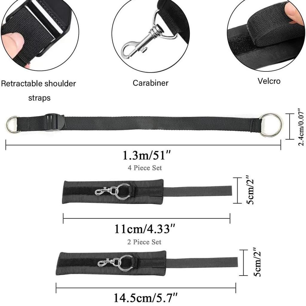 Cross-Border SM Bed Restraint Set for Adults - Hands and Feet Straps Bondage Toy