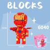 Bloques de Construcción de Diamantes Marvel Spider-Man Iron Man Set de Mini Figuras Juguete Educativo STEM para Niños Regalo para Niños