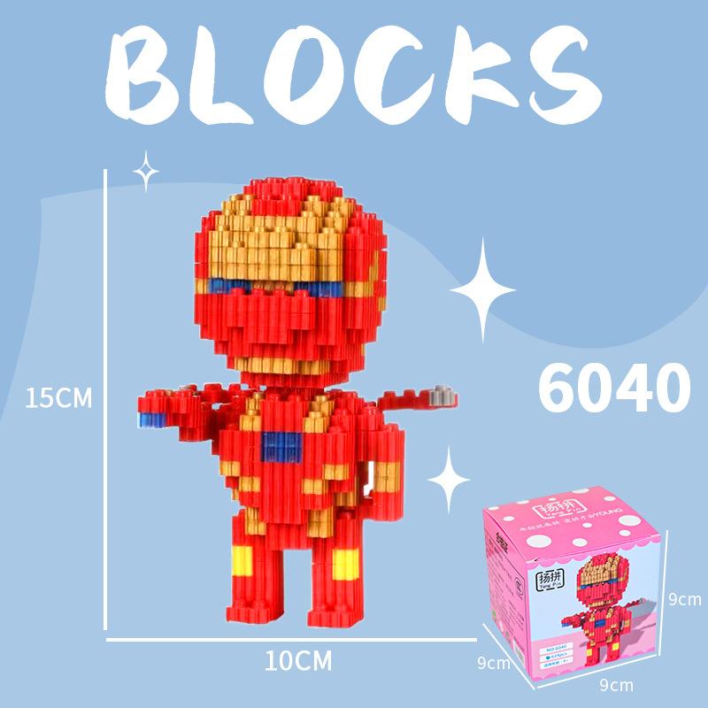 Bloques de Construcción de Diamantes Marvel Spider-Man Iron Man Set de Mini Figuras Juguete Educativo STEM para Niños Regalo para Niños