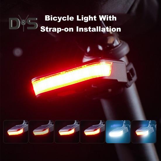 Solar Bicycle Tail Light Adjustable Rechargeable MTB Road Mountain Bike Lamp Waterproof 30LM Night Riding Bike Warning Rear Lamp