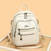 Soft Leather Backpack, Women's New Style, Simple and Casual Travel Commuting Backpack, Trendy and Fashionable, Large Capacity Shoulder Bag