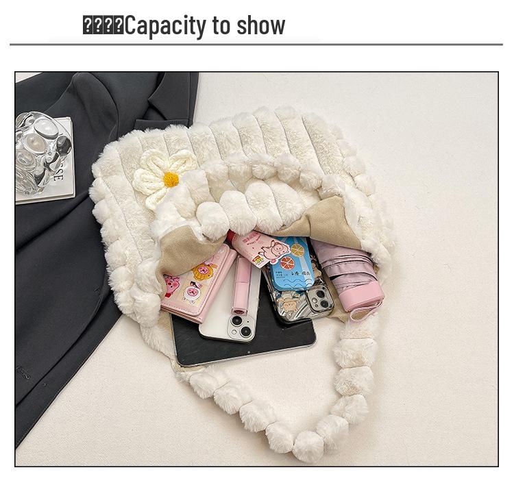 2025 Mori Style Plush Shoulder Bag - Sweet Girl Autumn/Winter Versatile Handheld Bucket Bag