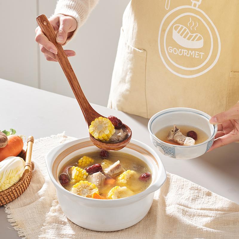 Natural Wood Tableware Spoon Utensils for Nonstick Cookware Handmade Cooking Spoons Dinnerware Sets Tableware Kitchen Tool