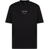 Solid Color Letter Eagle Logo Embossed Round Neck Short Sleeve T-Shirt Men T-shirts Black 6D1TD7-1JOCZ-0037