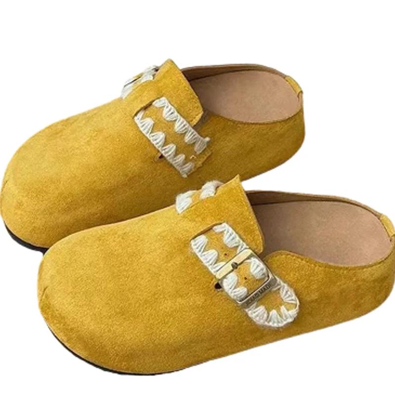 Fashion Spring Platform Women Slippers Flats Mules Shoes Slingback Casual Walking Shoes 2025 New Trend Casual Dress Women’s Zapatillas