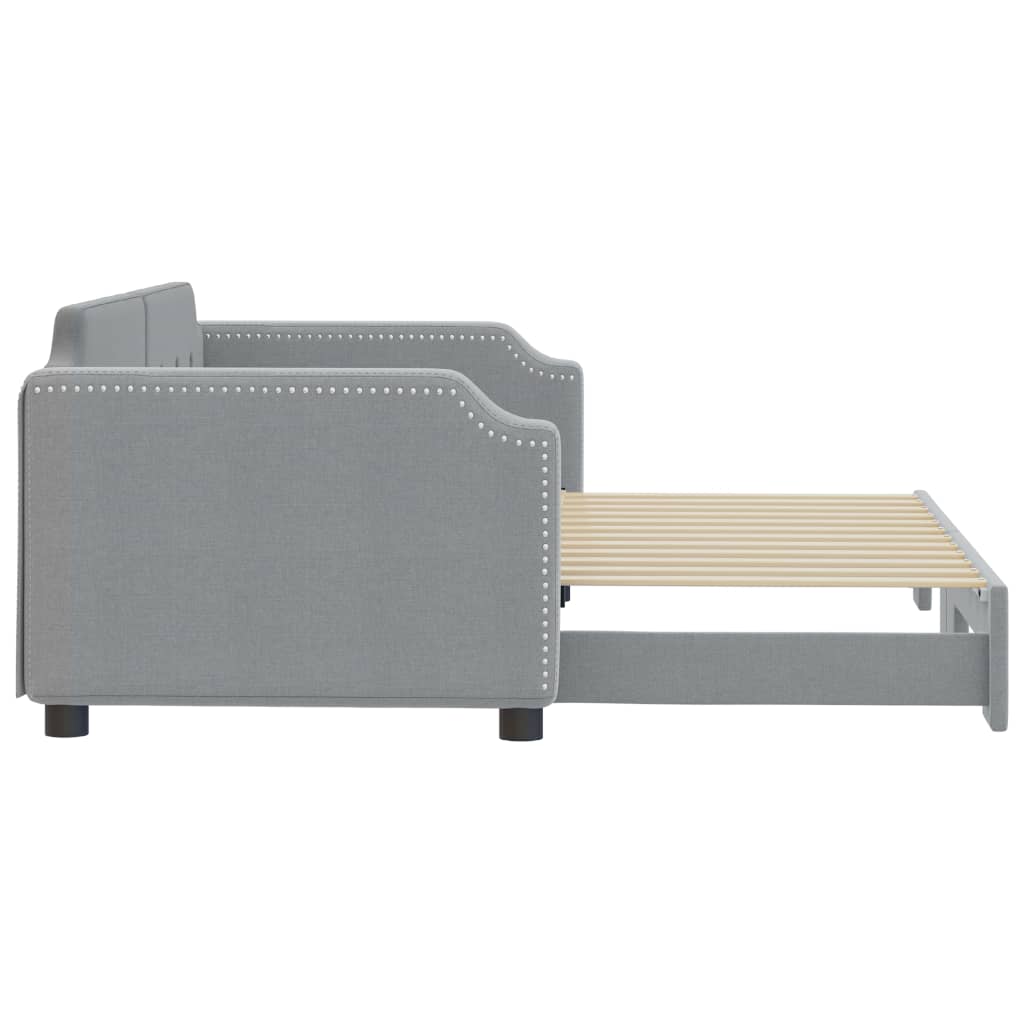 Vidaxl Sofa Rozsuwana, Jasnoszara, 90X200 Cm, Tkanina