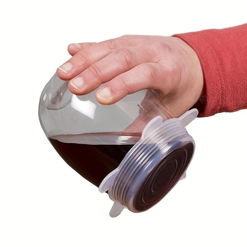 12pcs Silicone Cover Stretch Lids Reusable Airtight Food Wrap Cover Keeping Fresh Seal Bowl Stretchy Wrap Cover Kitchen Cookware