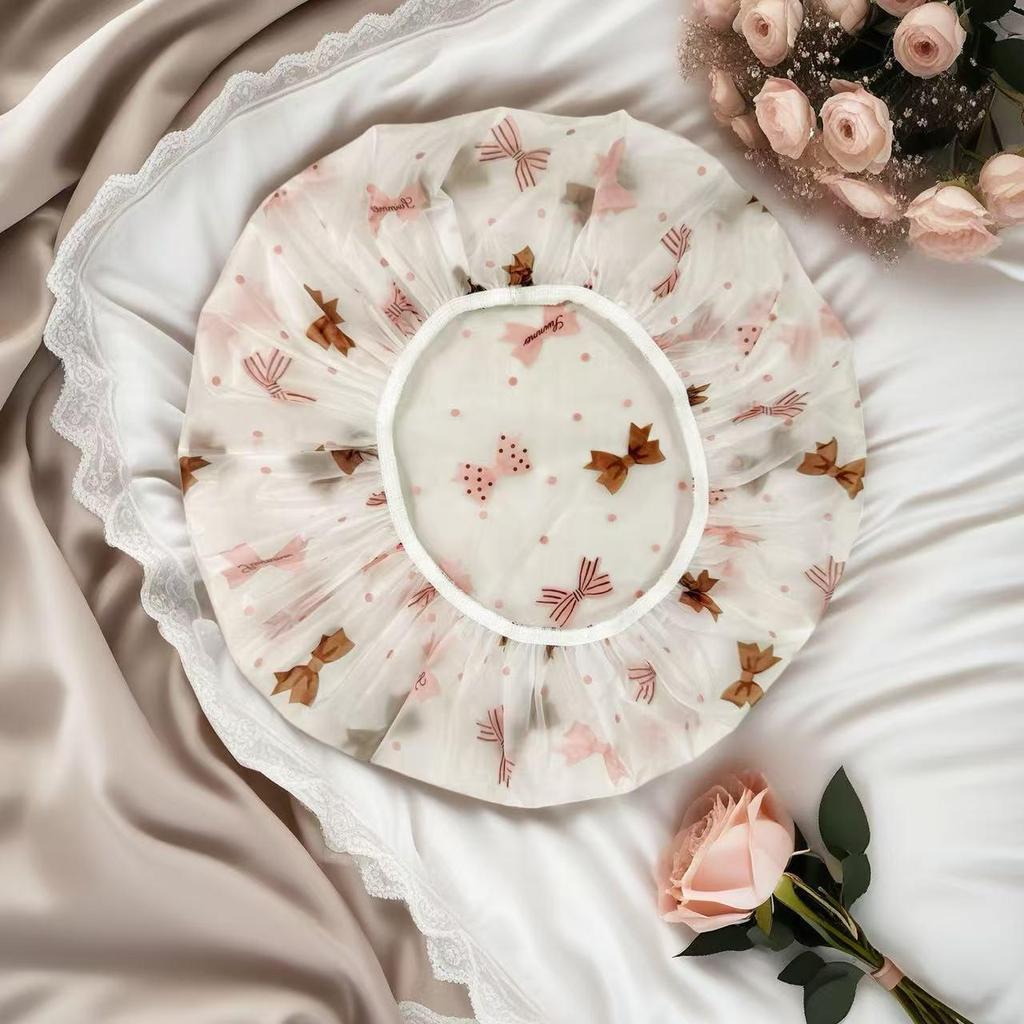 "Assorted PE Shower and Hair Care Caps for Children, Girls, Adults"