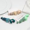 Korean Fashion 5Pair Geometric Acrylic Earrings for Women Retro Colorful Resin Circle Wate Drop Hoops Jewelry Set Birthday Gifts