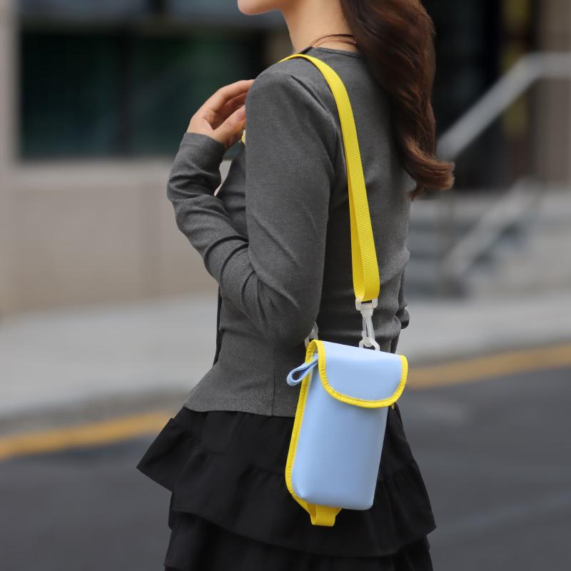 Color Block Shoulder Bag Women's Mobile Phone Bag Certificate Bag