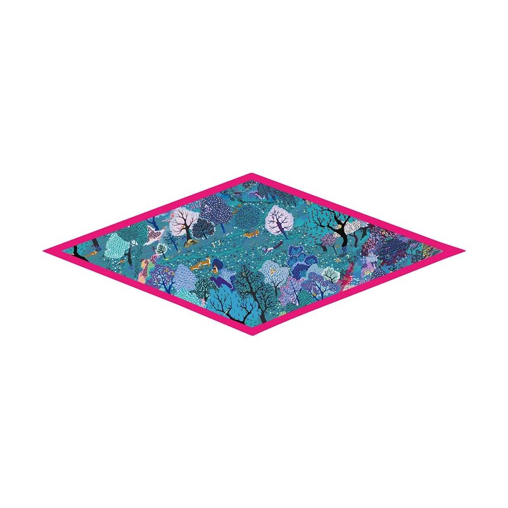 

Fashion Forest and Deer Printing Diamond Scarf Brand Silk Scarf Woman Luxury Bandana Headband Hijab Foulard Neckerchief Shawl 122x45cm