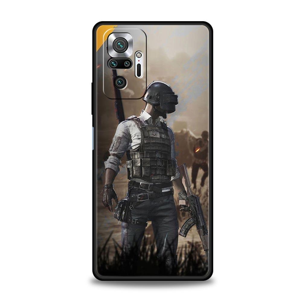 PUBG Game Phone Case For Xiaomi Redmi Note 14 13 5G 10 11 12 Pro Plus 4G 14C 13C 12C 10C Black Cover