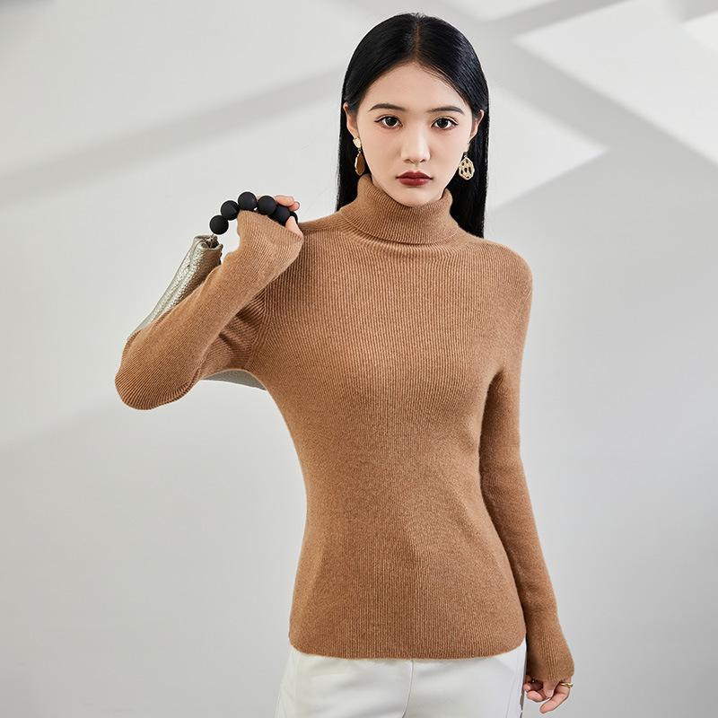 Women's Autumn/Winter 2025 Half-High Neck Slimming Knit Sweater - Comfortable & Fashionable Base Layer Top