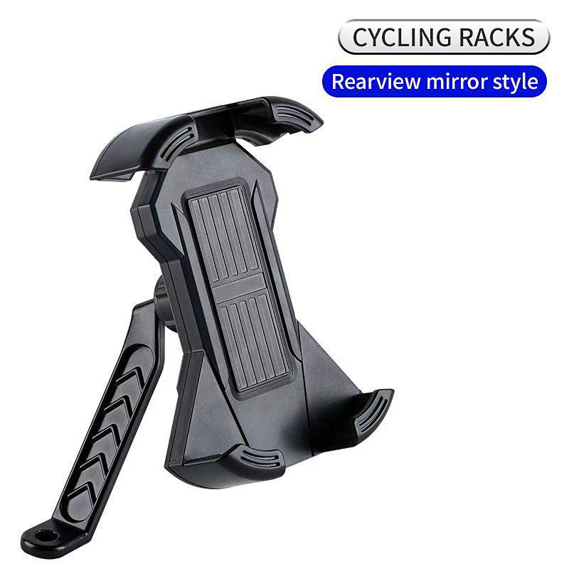 Shockproof Electric Vehicle & Motorcycle Phone Holder Rearview Mirror Mount чёрный