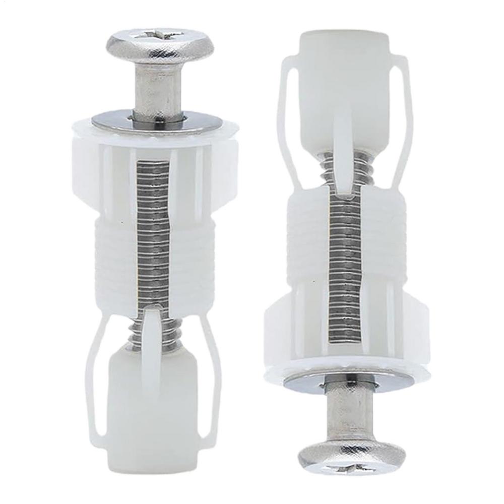 Kit di Ricambio Viti per Sedile WC Ferramenta per Bagno 2 Pezzi Fissaggio Stringitubo per Sedile WC Montaggio a Pavimento
