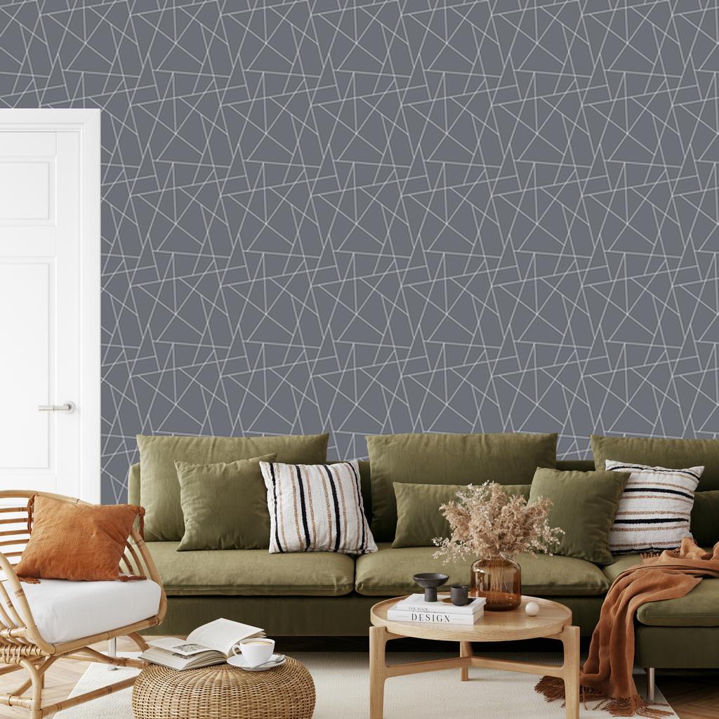 Wallpaper Geometric pattern gray, gray background 50x1000