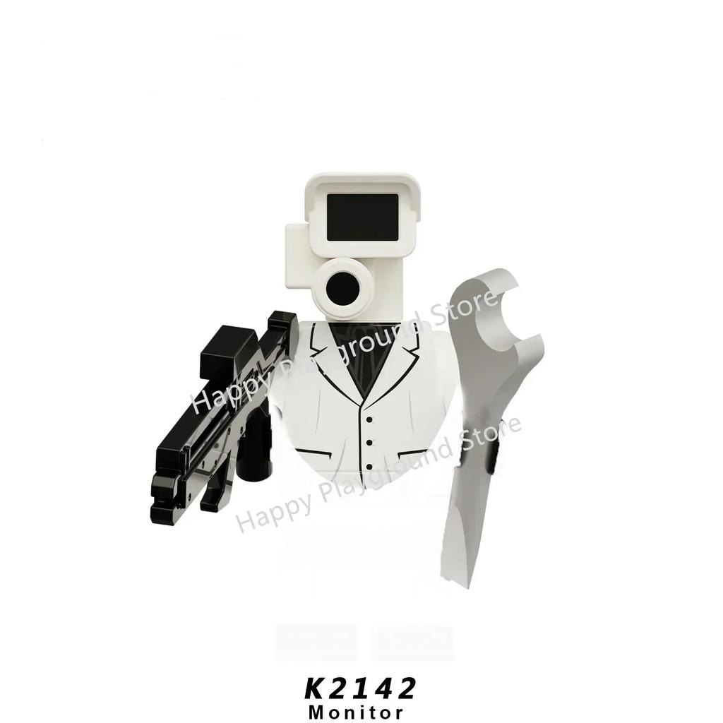 Skibidi Toilet Man Anime Cartoon Bricks Dolls Cameraman Speakerman TV Man Mini Action Bricks Toy Figures Building Blocks