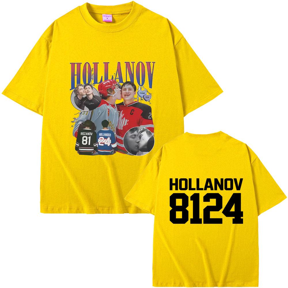 Heated Rivalry Shane Hollander Ilya Rozanov Hollanov 2481 Graphic Tshirt Men Women Fashion Casual T Shirts Male Vintage Tshirt