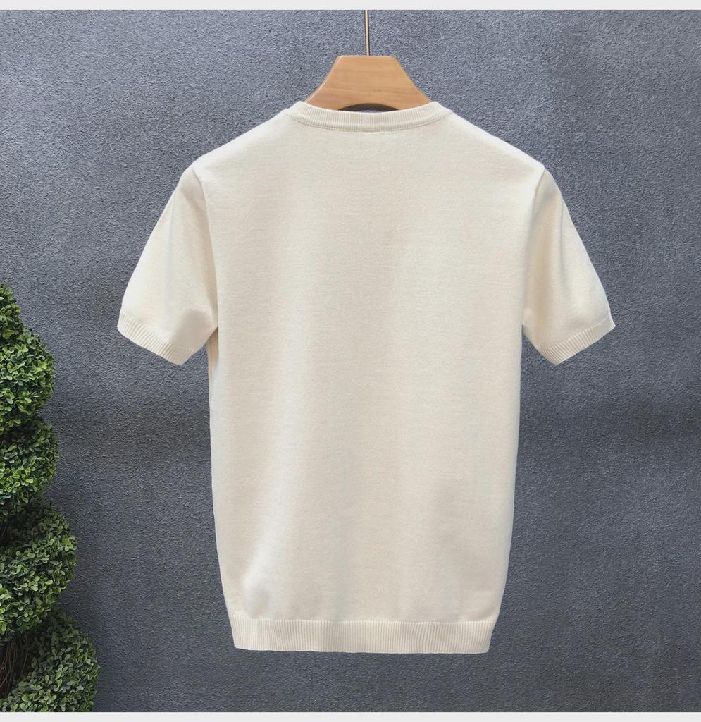 Men's Slim Fit Ice Silk Half-Sleeve T-Shirt, Henry Style