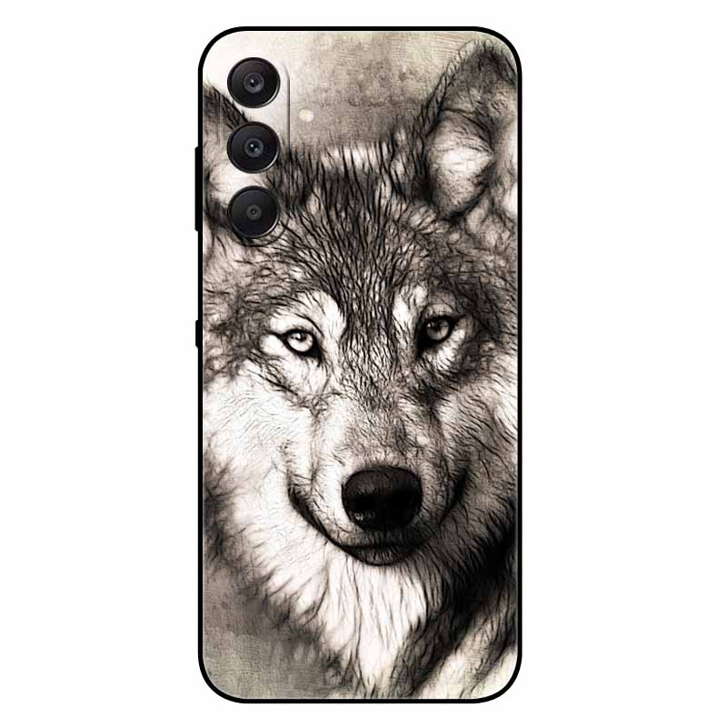 For Samsung A17 5G Case Black Silicone Soft Fashion Animal Back Cover For Samsung Galaxy A17 5G TPU Coque Cute Protective Bumper