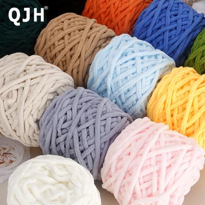 6Rolls DIY Soft Warm Snuggly Chenille Yarn, Velvet Iceland Puffy Yarn, Perfect for Knitting Crochet Sweater, Hat, Scarf, Blanket