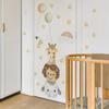Cartoon Animals Door Sticker Kids Room Bedroom Door Decoration Cute Self-Adhesive Door Wall Art