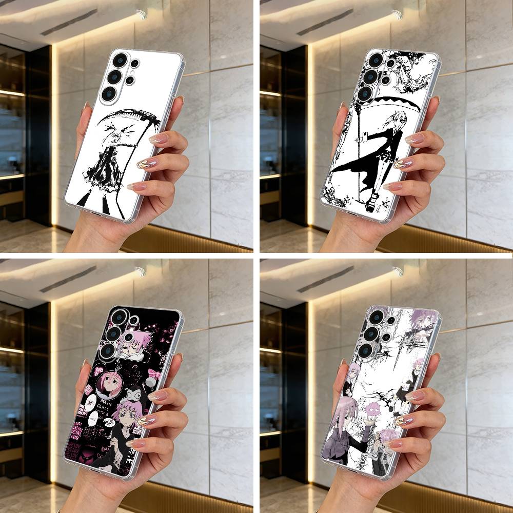 Anime-S-Soul -E-Eater Clear Soft Silicone Phone Case forSamsung S25, S24, S21, S22, S23, S30, Ultra, S20, Plus