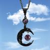 Amethyst Moon Goddess Pendant Necklace