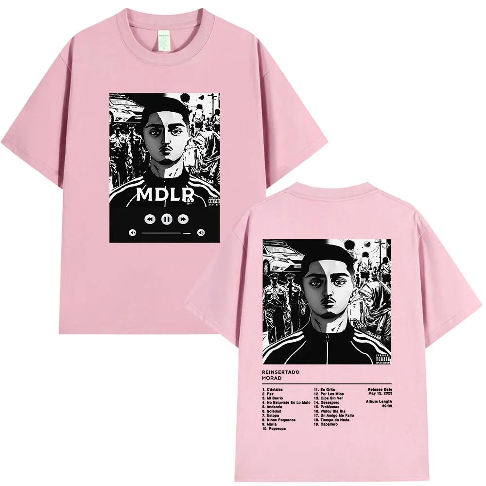 Rappare Morad M.D.L.R Grafisk T-shirt Herr Dam Kläder Mode Hip Hop Vintage T-shirt Bomull Oversize Kortärmad T-shirts
