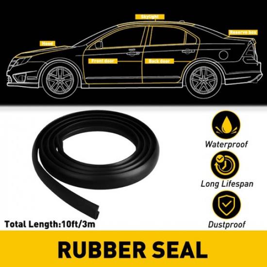 Rubber Seal Trim Prevent Water Leakage Windshield Sunroof Roof Top Window 10FT