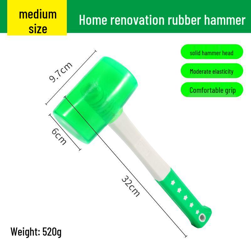 Odorless Transparent Rubber Hammer for Tile Installation and Leveling