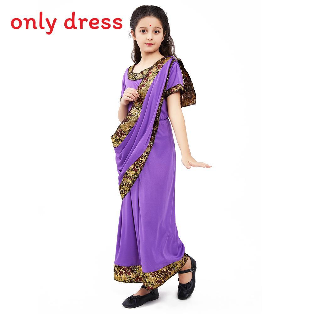 

Game Themed Indian Girl Princess Costume For Kids Girls Play Dress Up Spring 140cm
